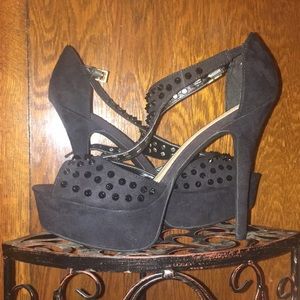 Black Spiked Heels